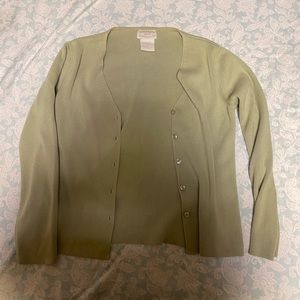 Green cardigan